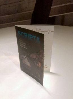 Folleto, exposici&oacute;n Scripta.